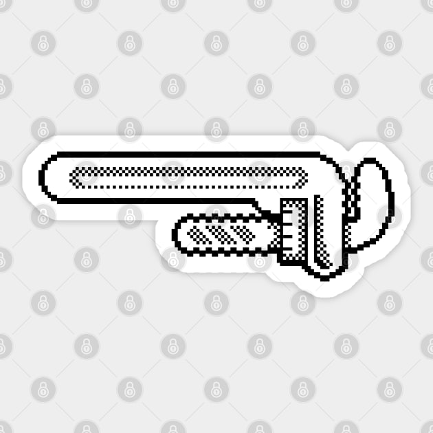 Horizontal wrench - 1bit pixel art Sticker by pixel eats sugar